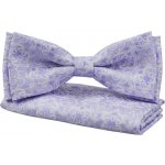 Quentino vzorovaný pánský s kapesníčkem PMKVMF světle modro fialový – Zboží Mobilmania