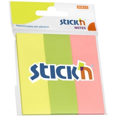 Záložky samolepicí, 76x25 mm, neonové barvy, 3 x 50 ks – Hledejceny.cz