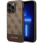 Guess PU 4G Stripe iPhone 14 Pro hnědé – Zboží Mobilmania