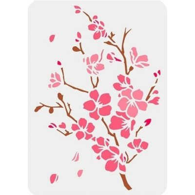 Šablona plastová 29,7 x 21 cm rozkvetlá třešeň – Hledejceny.cz