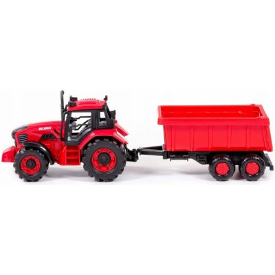 Polesie Traktor s přívěsem Belarus 91321 červený
