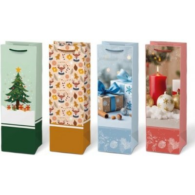 MFP Vánoční dárková taška na víno T12 - mix V33 - 12 x 36 cm - 5252922 – Zboží Dáma