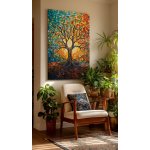 Obraz na plátně - Strom života Kaleidoskop přírody FeelHappy.cz Velikost obrazu (šířka x výška): 40 x 30 cm – Sleviste.cz