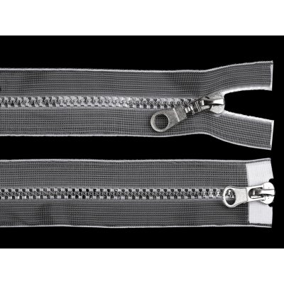 Zip kostěný No 5 dělitelný 2 jezdce / dvoucestný 90 cm transparentní Varianta: transparent stříbrná, Balení: 1 ks – Hledejceny.cz