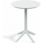 Lazy Momo Výsoký kulatý barový stolek RIMO 570x570x745 mm Bílá – Zboží Dáma