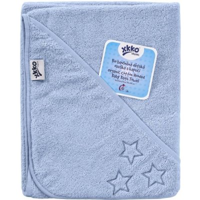 Kikko BIO bavlněná froté osuška s kapucí XKKO Organic 90x90 Baby Pink Stars Organic – Zboží Dáma