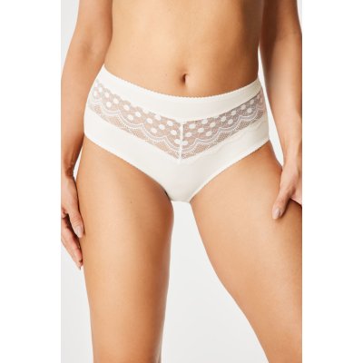 Astratex Klasické kalhotky Christina s vysokým pasem smetanová – Zboží Dáma