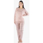 Gina dlouhé s potiskem 19155P pleťová tweed – Zboží Dáma