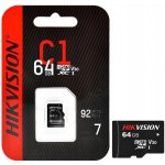 HIKVISION MicroSDXC 64 GB HS-TF-C1STD/64G/Adapter – Zboží Mobilmania