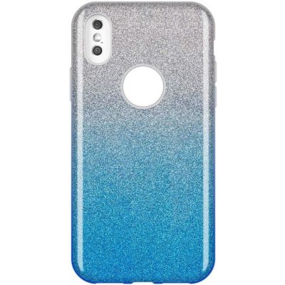 Pouzdro Shining case Apple iPhone Xs Max čiré-modré