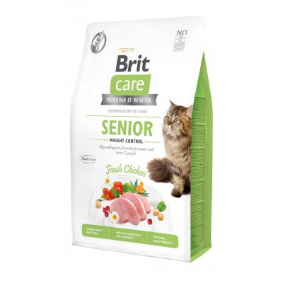Brit Care Cat Grain-Free Senior Weight Control 2 kg – Zboží Mobilmania