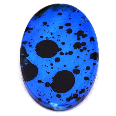 Perleťové korálky, modro černé - - - VYBERTE VARIANTU Velikost: 20x30mm, 1ks – Zboží Dáma