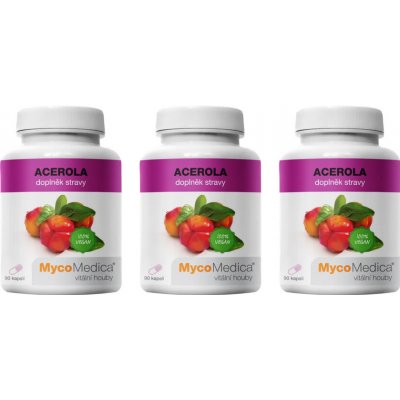 MycoMedica Acerola přírodní zdroj vitamínu C 3 x 90 kapslí – Hledejceny.cz