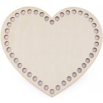 Prima-obchod Dno na pletení / výrobu košíků srdce 15x17 cm přírodní sv. – Zboží Dáma