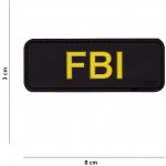 Gumová nášivka 101 Inc nápis FBI - černá – Zboží Dáma