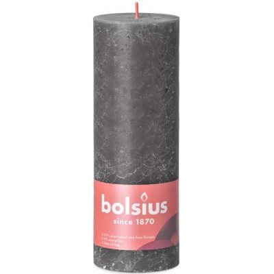 Bolsius Rustic Shine Válec 68x190mm Stormy Grey šedá – Hledejceny.cz