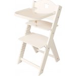 Sedees Rostoucí židlička 2v1 bílá s korunkou / bílé bočnice – Sleviste.cz