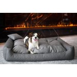Vsepropejska Delux kožený pelech pro psa s polštářkem – Sleviste.cz