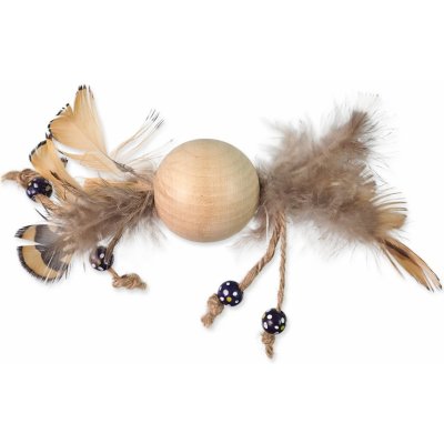 Magic Cat Wooden Toy kulička s pírky mix - 16 cm – Hledejceny.cz