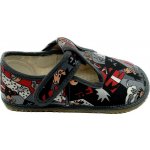 Beda Barefoot přezůvky Comics šedé – Zboží Mobilmania