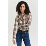 GANT REL CHECKED FLANNEL BD SHIRT CREAM – Zboží Dáma