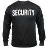 Pánské Tričko Rothco triko s dlouhým rukávem SECURITY černé