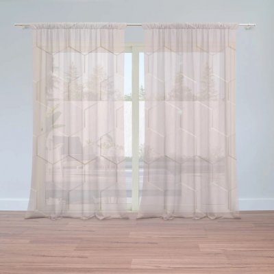 Sablio Záclony Rose gold: 2ks 150x250cm – Hledejceny.cz
