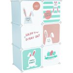 Kondela Dětská modulární skříňka EDRIN modrá/dětský vzor – Sleviste.cz