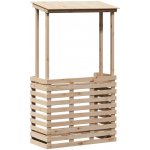 OMAXI 456730 Venkovní barový stůl se stříškou 112,5 x 57 x 195,5 cm masiv – Hledejceny.cz