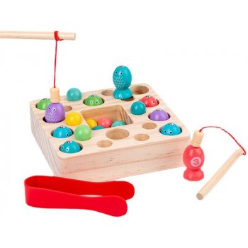 Ljianglishnw Magnetická rybářská hra Montessori hračka dětská hračka dřevěná motorická hračka dřevěná hračka 2 3 4 5 let dárek pro děti