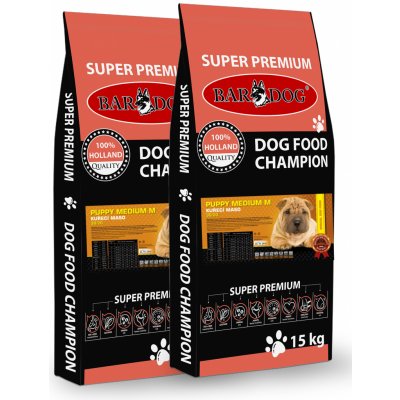 Bardog Puppy Medium M Kuřecí 2 x 15 kg – Sleviste.cz