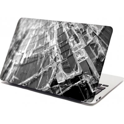 Sablio Samolepka na notebook Rozbité sklo - 29x20 cm – Zbozi.Blesk.cz