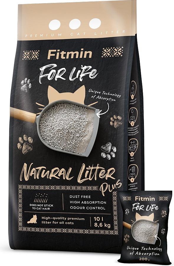 Fitmin For Life Natural litter Plus podestýlka pro kočky 10 l/8,6 kg