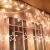 Vánoční osvětlení Yakimz LED světelný řetěz 12 hvězd Deco Party Light Curtain Indoor Outdoor Waterproof