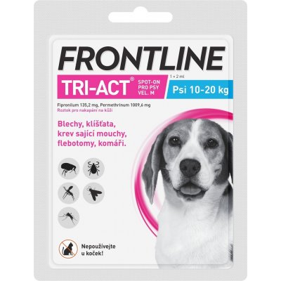 Frontline Tri-Act Spot-On Dog M 10-20 kg 1 x 2 ml – Zboží Mobilmania