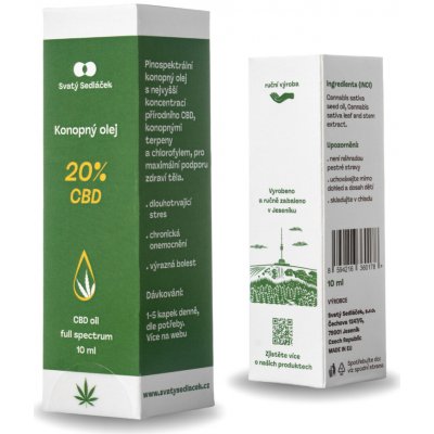 Svaté kapky 20% CBD silné 10 ml Svatý Sedláček – Zboží Mobilmania