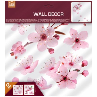 Crearreda Samolepicí dekorace WA M Cherry Blossom 54327 Kvetoucí třešňová větev 2 archy 31x31 cm