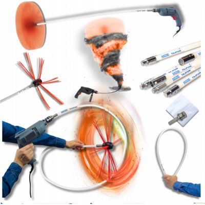 Tajfun sada na čištění komína vrtačkou 6 m – Zboží Dáma