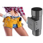 Bryza Lapač listí s dvířky pro plastové okapy Ø 110mm RAL 7021 antracit – Hledejceny.cz