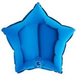 GRABO Hvězda modrá 18" 46cm fóliový balónek nafukovací – Hledejceny.cz