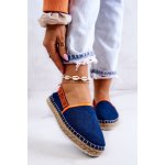 Big Star Shoes Dámské espadrilky modrá hnědá – Zboží Dáma