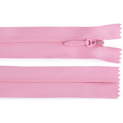 Prima-obchod Spirálový zip skrytý No 5 délka 60 cm pevný, barva 134 růžová dětská světlá – Hledejceny.cz