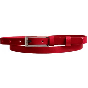 Penny Belts dámský kožený úzký pásek 15-1-93 červený