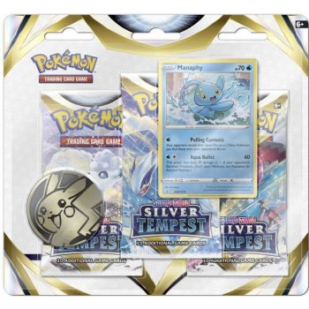 Pokémon TCG Silver Tempest 3 Pack Blister booster Manaphy