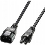 Lindy Kabel síťový prodlužovací k notebooku IEC320 C14 - C5 trojlístek černý 3m 4002888303422 – Zboží Živě