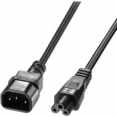 Lindy Kabel síťový prodlužovací k notebooku IEC320 C14 - C5 trojlístek černý 3m 4002888303422 – Zboží Živě