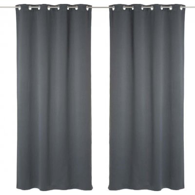 Atmosphera Zatemňovací závěsy s oky, 135 x 240 cm, 2 ks antracitová – Hledejceny.cz