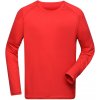 Pánské Tričko James & Nicholson pánské sportovní triko s dlouhým rukávem JN522 Jasně červená