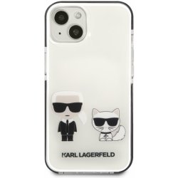 Pouzdro Karl Lagerfeld TPE Karl and Choupette iPhone 13 mini White