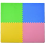 Divio Pěnové puzzle do fitness a bazénu 60 x 60 x 1 cm multicolor 4 ks – Zboží Dáma